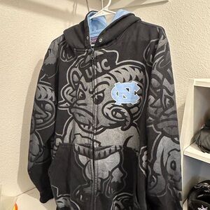 Vintage UNC Black and Gray Hoodie